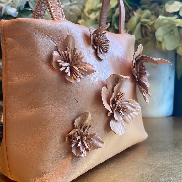 Paolo Masi Butterfly Embellished Mini Leather Tote